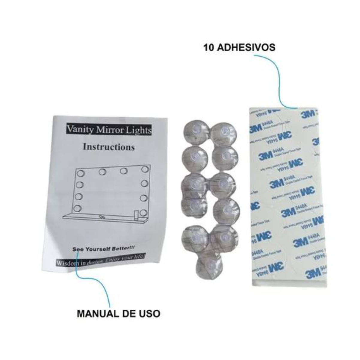 Miniatura 4 de Extension Luces Espejo 10 Bombillas